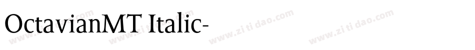 OctavianMT Italic字体转换